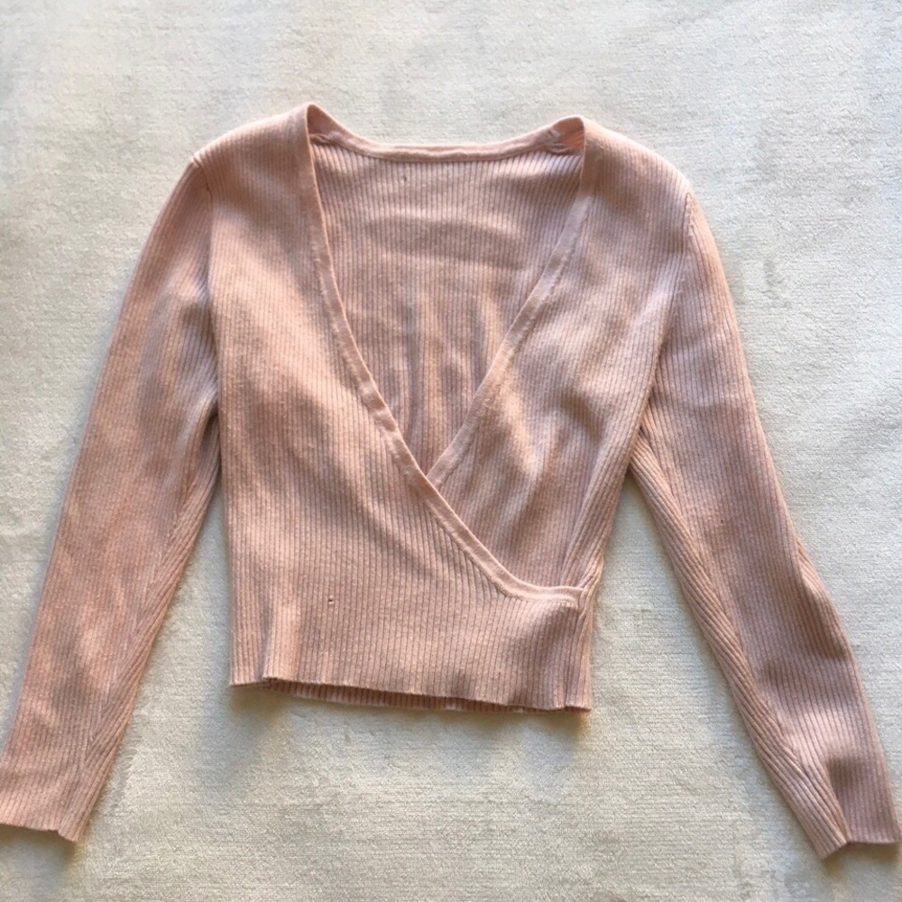 pink long sleeve top